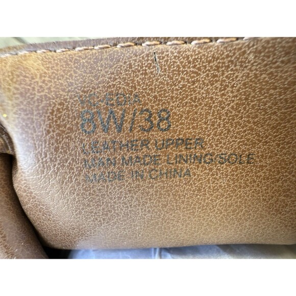 Vince Camuto Edia Tan Leather Studded Peep Toe Ankle Booties, 8W - Picture 16 of 16